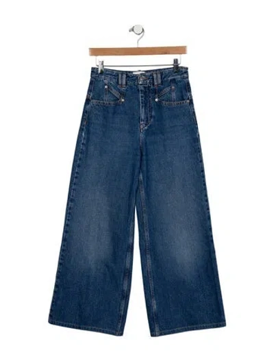 Pre-owned Isabel Marant High-rise Wide Leg Jeans In Blue