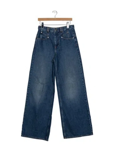 Pre-owned Isabel Marant High-rise Wide Leg Jeans In Blue