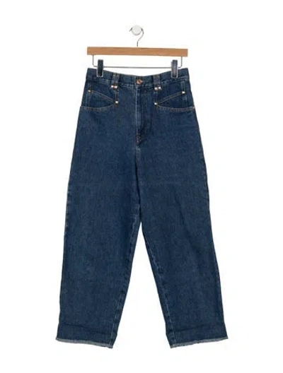 Pre-owned Isabel Marant High-rise Wide Leg Jeans In Blue