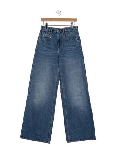 Pre-owned Isabel Marant High-rise Wide Leg Jeans In Blue