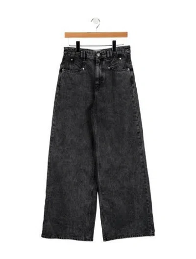 Pre-owned Isabel Marant High-rise Wide Leg Jeans In Gray