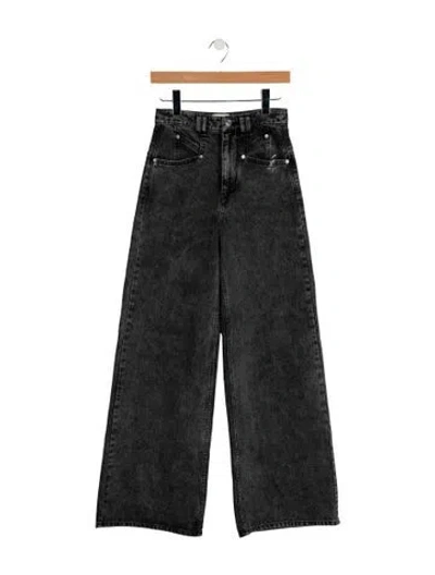 Pre-owned Isabel Marant High-rise Wide Leg Jeans In Gray