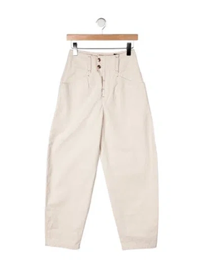 Pre-owned Isabel Marant High-rise Wide Leg Jeans W/ Tags In Neutrals