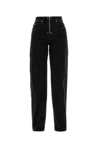 Isabel Marant Five-pocket Trousers With Belt Loops And Contrast Stitching In Black