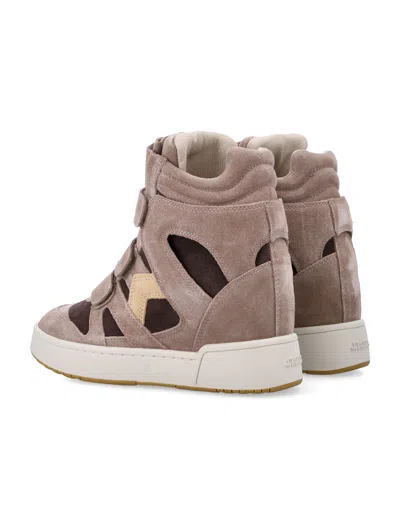 Isabel Marant High-top Wedge Sneaker In Sand Brown/chocolate