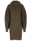 Isabel Marant Khaki Hilde Midi Dress In Dark Khaki