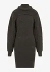 Isabel Marant Hilde Wool Mini Dress In Khaki