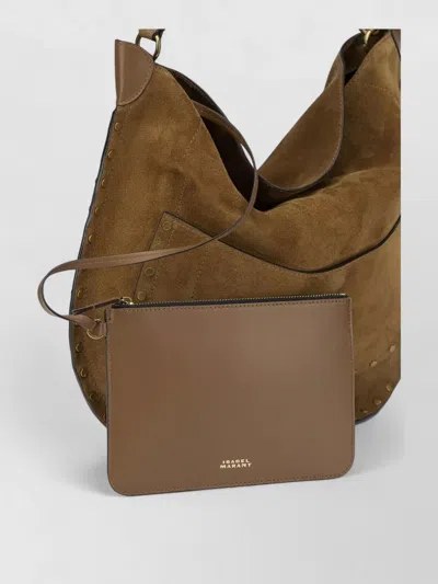 Isabel Marant Hobo Pocket Medium Tote Shoulder Bag In Brown