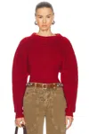 Isabel Marant Hoby Ribbed Wool Sweater In Red