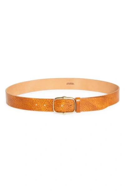 Isabel Marant Holis Leather Belt In Gold
