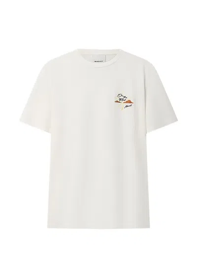 Isabel Marant Honore Embroidery Round-neck T-shirt In White