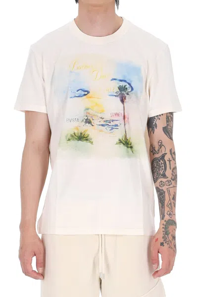 Isabel Marant Honore Paris Front Graphic Cotton T-shirt In Neutral