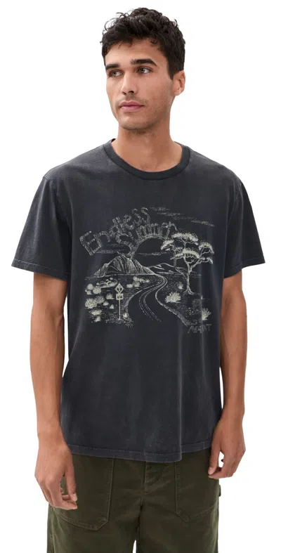 Isabel Marant Honore T-shirt Faded Black In Blue