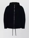Isabel Marant Hooded Wool Blend Jacket With Drawstring Waistband In Black