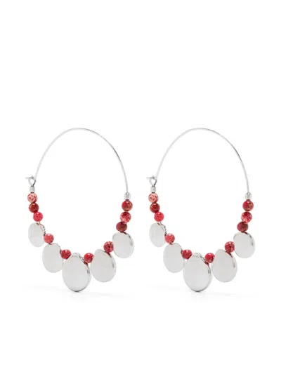 Isabel Marant Hoop Earrings In Red