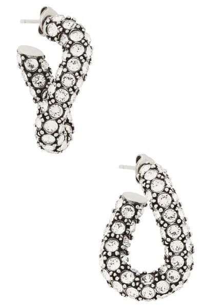Isabel Marant Hoop Earrings In Transparent & Silver