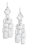 Isabel Marant Hope Geometric Drop Earrings In Anthracite/ Silver Ansi