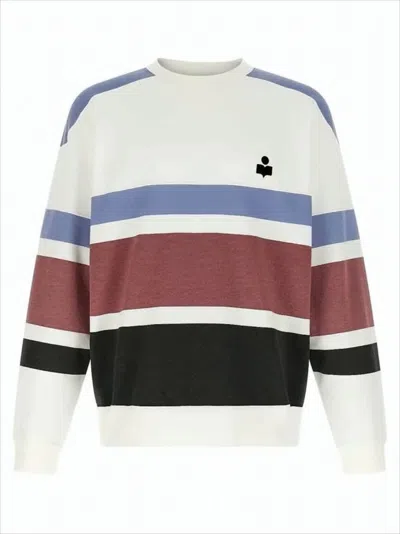 Isabel Marant Horizontal Color-block Long-sleeve Sweatshirt With Ribbed Details In Multi