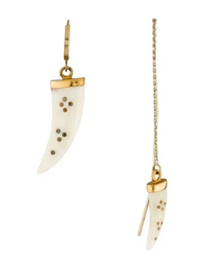 Pre-owned Isabel Marant Horn Mismatched Earrings In Multi