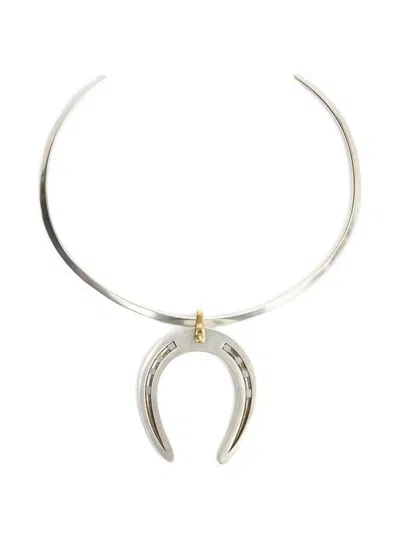 Isabel Marant Horseshoe-pendant Choker In Pink