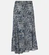 Isabel Marant Hortensia Printed Crêpe De Chine Midi Skirt In Multicoloured