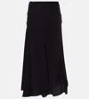 Isabel Marant Hortensia Silk Crêpe De Chine Midi Skirt In Schwarz