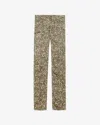 Isabel Marant Ferni Straight Cut Stretch Pants In Leopard