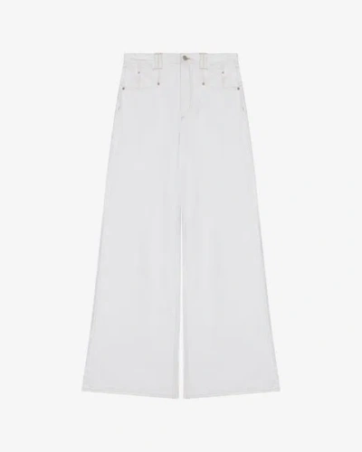 Isabel Marant Lemony Denim Jeans In White