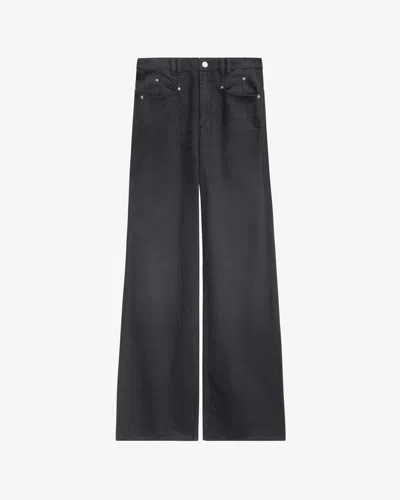 Isabel Marant Dilali Cropped High-rise Straight-leg Jeans In Black