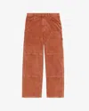 Isabel Marant Lorson Wide Leg Stretch Cotton Corduroy Pants In Orange