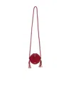 Isabel Marant Houna Tasseled Leather Shoulder Bag In Red