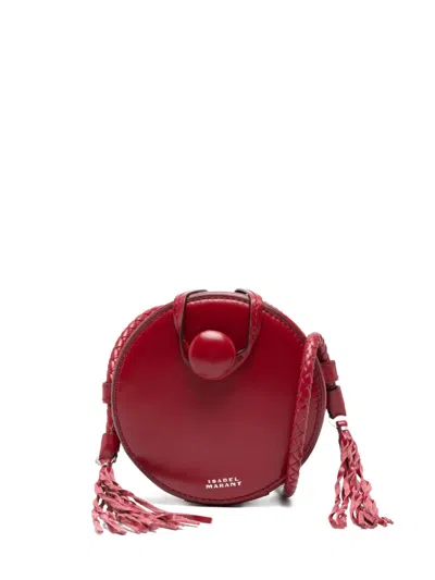 Isabel Marant Houna Leather Shoulder Bag In Red