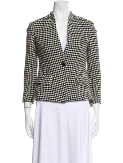 Pre-owned Isabel Marant Houndstooth Print Blazer In Multi