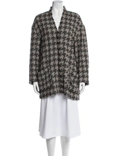 Pre-owned Isabel Marant Houndstooth Print Jacket In Gray