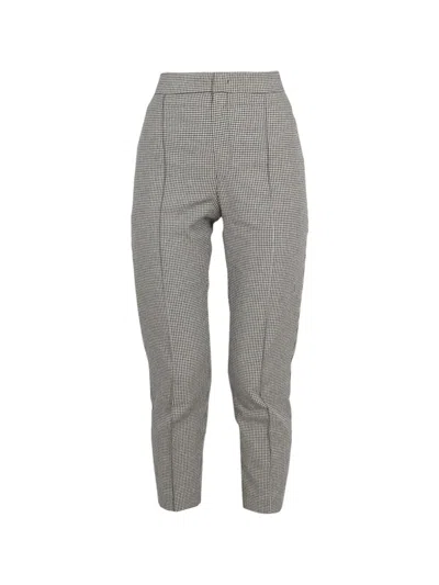 Isabel Marant Houndstooth Trousers In Gray