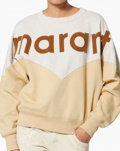Isabel Marant Houston Sweatshirt In Light Ochre In Yellow
