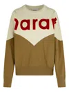 Isabel Marant Khaki Houston Dark Cotton Blend Sweatshirt In Brown