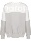 Isabel Marant Howley Flocked-logo Sweatshirt In Grey