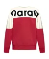Isabel Marant Howley Logo Printed Crewneck Sweatshirt In Red