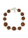 Isabel Marant Beige Rudraksha Seed Bracelets In Brown