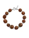 Isabel Marant Beige Rudraksha Seed Bracelets In Brown