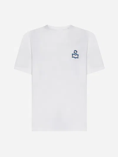 Isabel Marant Hugo Cotton T-shirt In Bianco