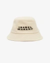 Isabel Marant Haley Hat In Ecru And Black