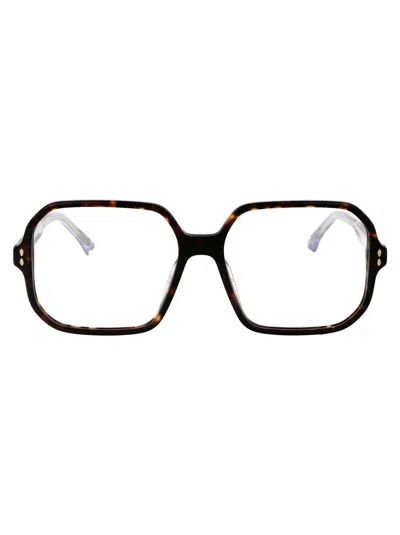 Isabel Marant Hvn Metal Glasses In Brown