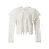 Isabel Marant Hyliana Knit Cotton Lace Top In White