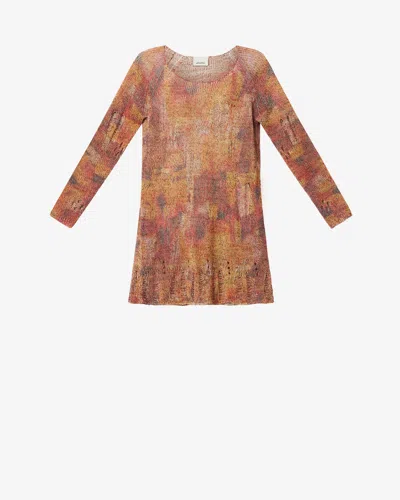 Isabel Marant Open-knit Mini Dress In Multi