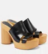 ISABEL MARANT HYUN LEATHER PLATFORM MULES