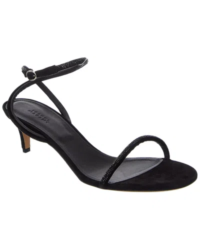 Isabel Marant Ianca Suede Sandal In Black