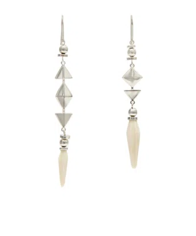 Isabel Marant Ida Asymmetric Earrings In Metallic