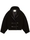Isabel Marant Short Long-sleeved Wool Coat In Black
